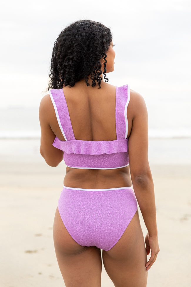 Let's Sea What Happens Purple Ruffle Detail Bikini Bottom FINAL SALE